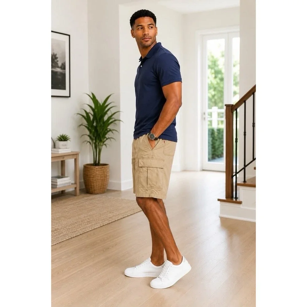 Levi's Men's Cargo Shorts 2XL 40W Khaki Cotton 10